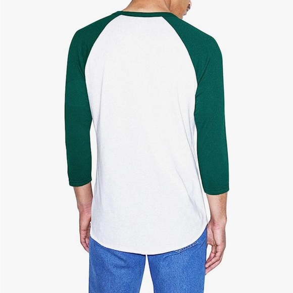 American Apparel Men's 50/50 Raglan 3/4 Sleeve T-Shirt size XS - Picture 2 of 5